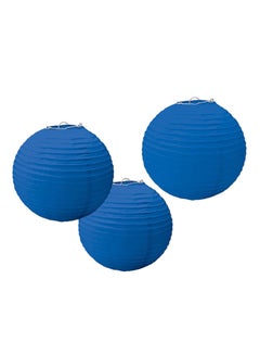 Buy 3-Piece Round Paper Lantern Set 9.5inch in Saudi Arabia