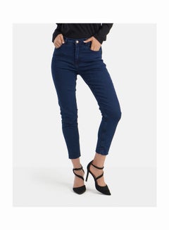 Buy Casual Plain Basic  Mid-Rise Jeans Royal Blue in Egypt