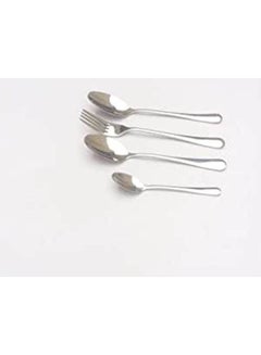 Buy Set Of 1 Large Tablespoon- 1 Medium Tablespoon-1 Teaspoon And 1 Fork Silver in Egypt