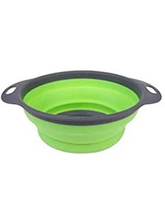 اشتري Colander Fruit Vegetable Washing Basket Strainer Collapsible Drainer With Handle Green 24سم في مصر