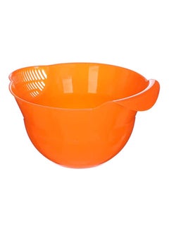 Buy Mini Rice Colander With Rear Handle Orange in Egypt