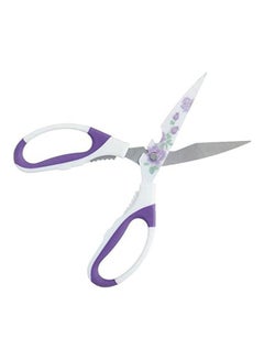 اشتري Multi Purpose Kitchen Scissors With Opener Purple-White في مصر