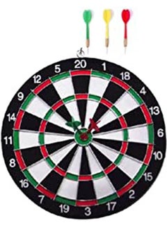 Buy Tournament Steel Wire Dart Board Double Sided Hanging Dart Game Four Darts Set 12cm in Saudi Arabia