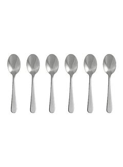 Buy Dessert Spoon Set - 6 Pcs Silver 16cm in Egypt