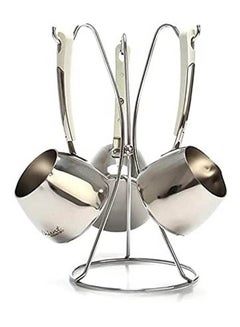 اشتري Essenso Set Of 3 Essenso Orient Coffee Pots Silver في مصر