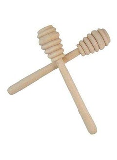 اشتري Honey Dipper Sticks 2Pcs Portable Honey Spoon Stick Beige في مصر