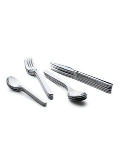 اشتري 24 Piece Dining Set Silver في مصر