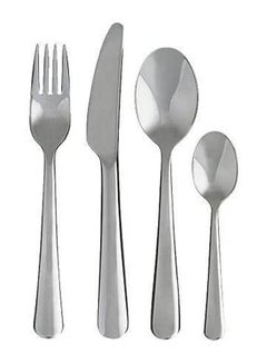 اشتري 24-Piece Cutlery Set  Stainless Steel I760 Silver في مصر