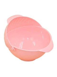 Buy 3 In 1 Clamshell Rice Fruit Vegetable Wash Strainer Sieve Pink in Egypt