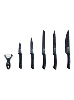 Buy 6 Pcs Stainless Steel Knife Set Black in Egypt