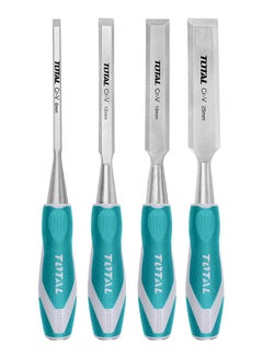Buy 4 Pieces Wood Chisel Set Tht41K0401 Blue/Silver in Egypt