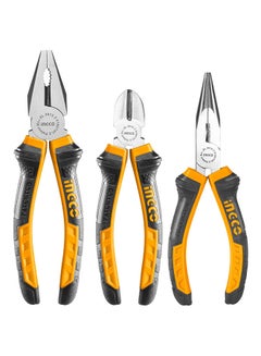 Buy 3Pcs Pliers Set,8 Combination Pliers And 6 Pliers Hkps08318 Orange in Egypt