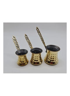 Buy 3 Sizes Copper Coffee Cup Set Gold ‎11grams in Egypt