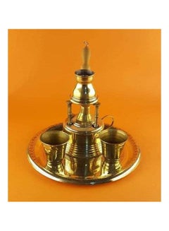 Buy A Set Of Copper Table Tray Two Cups And A Rack Gold in Egypt