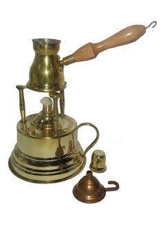 اشتري Brass Turkish Greek Coffee Alcohol Burner Maker Table Gold في مصر