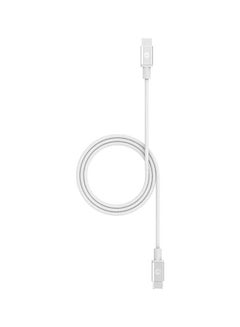 Buy USB-C to USB-C (3.1) Durable Braided Cable with  Fast Charge and Sync Cable 1.5 Meter White in UAE