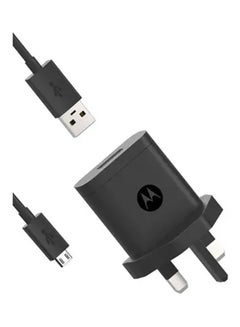 Buy 10W Charger With USB To Micro USB Cable Black in Saudi Arabia