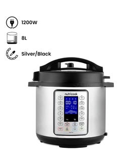 Buy 10 In 1 Instant Programmable Electric Pressure Cooker 8.0 L 1200.0 W NC-SPPR8 Silver/Black in UAE