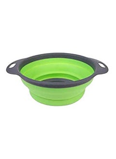 اشتري Silicone Colander Fruit Vegetable Washing Basket Strainer Collapsible Drainer With Handle 24Cm Multicolour في مصر