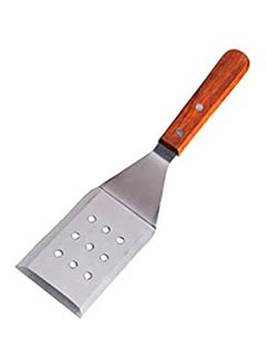 Buy Stainless Steel Kitchen Utensils Fish Steak Teppanyaki Turner Fried Shovel Roasting Truners Eggs Slotted Spatula Non Slip Shovel Silver in Egypt