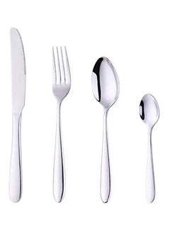 Buy Stainless Steel Western Style Tableware 4 Piece Set Silver in Egypt