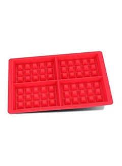 اشتري Waffle Makers For Kids Silicone Cake Mould Waffle Mould Silicone Bakeware Set Nonstick Silicone Baking Set Red في مصر