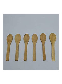 اشتري Wooden Soup Spoon Set Of 6 Pieces Beige في مصر