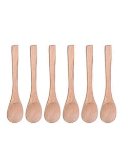 Buy Wooden Spoons Set 6 Pieces Beige in Egypt