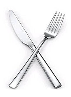 اشتري Knife And Fork Sets Stainless Steel Set Silver في مصر