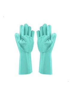 اشتري Magic Scrubber Cleaning Gloves Green في مصر