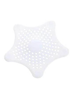 Buy Pentagram Shape Kitchen Sink Anti Blocking Silicone Floor Drain Filter White 15x15cm in Egypt