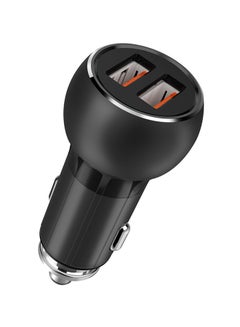 Buy Dual USB Car Charger For Apple iPhone And iPad Black in UAE