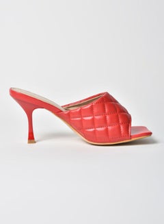 Buy Stylish Heeled Sandals Red in UAE