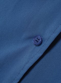 Buy Women'S Casual Midi Sleeveless Plain Basic Dress Blue in UAE