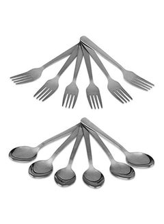 اشتري Spoon & Fork Set 48 Pieces Silver في مصر