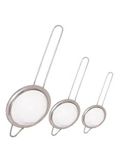 اشتري Stainless Steel Colander 3 Pieces Silver 6cm في مصر