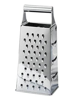 اشتري Stainless Steel Kitchen Grater Accessory 4 Sides Vegetable Peeler Slicer Manual Silver في مصر