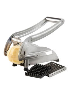 اشتري Potato Chipper With 2 Changable Blades For Making Chips French Fries American Style Chips Silver في مصر