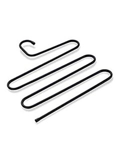 Buy Multifunction S Type Magic Stainless Steel Trousers Hanger Rack Pants Closet Belt Holder Rack Layers Non Slip Towel Rack Black in Egypt