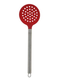 Buy Silicon Ladle With Stainless Steel Hand Silver/Red in Egypt