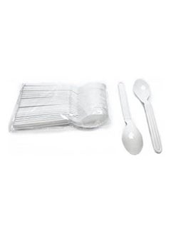 Buy Heavy Duty Plastic Spoon White in Egypt