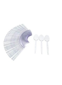 اشتري Large Transparent Plastic Spoons Clear في مصر