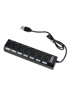 اشتري 7 Port Usb 2.0 Hub High Speed On/Off Sharing Switch For Pc Laptop Connect Usb Devices Black في مصر