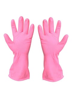 اشتري Pair Of Silicone Gloves To Clean Cooking Utensils Pink في مصر