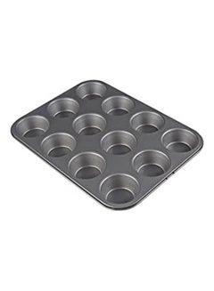 Buy Cake Molds Baking Pan Of 12 Cup Black 26cm in Egypt