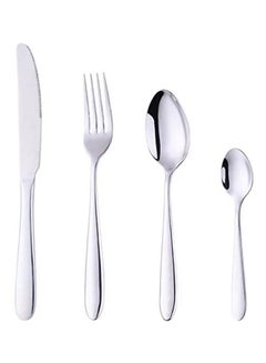 Buy Stainless steel Western-style tableware 4 Piece Set5643454602 Silver in Egypt