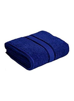 Buy Cotton Solid Pattern- Bath Towels Blue in Egypt