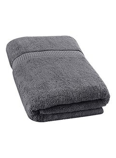 اشتري Cotton Solid Pattern- Bath Towels Grey في مصر