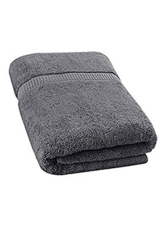 اشتري Cotton Solid Pattern- Bath Towels Grey في مصر