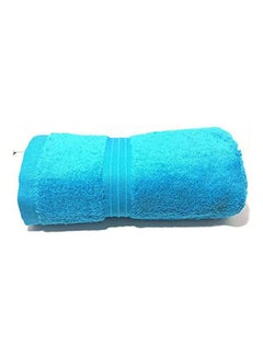 Buy Cotton Solid Pattern Bath Beach Towel 50cm x 100cm Blue 50x100cm in Egypt